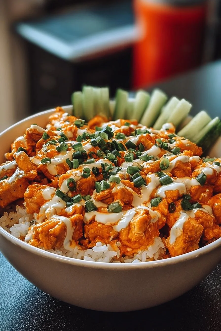 Healthy Buffalo Chicken Bowls loaded with flavor and nutrients