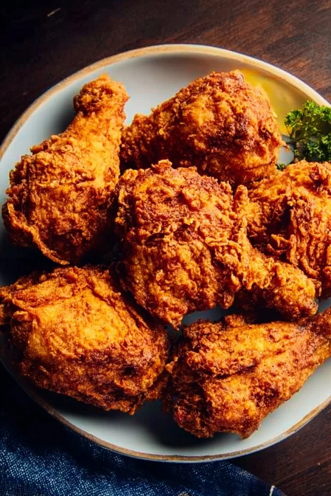 Delicious buttermilk fried chicken served with sides