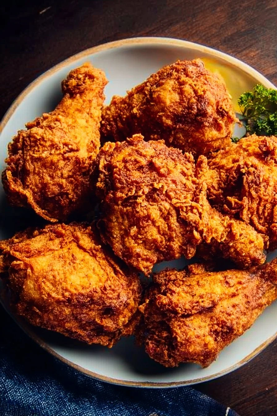 Delicious buttermilk fried chicken served with sides