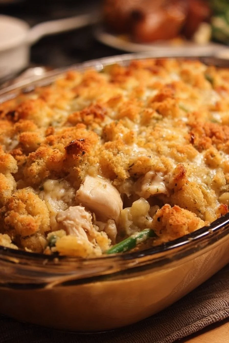 Chicken and Stuffing Casserole 2 Delicious Chicken and Stuffing Casserole baked to perfection