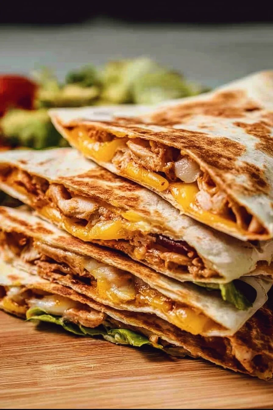 Easy Chicken Folded Tortillas Quesadilla Hack recipe for quick meals