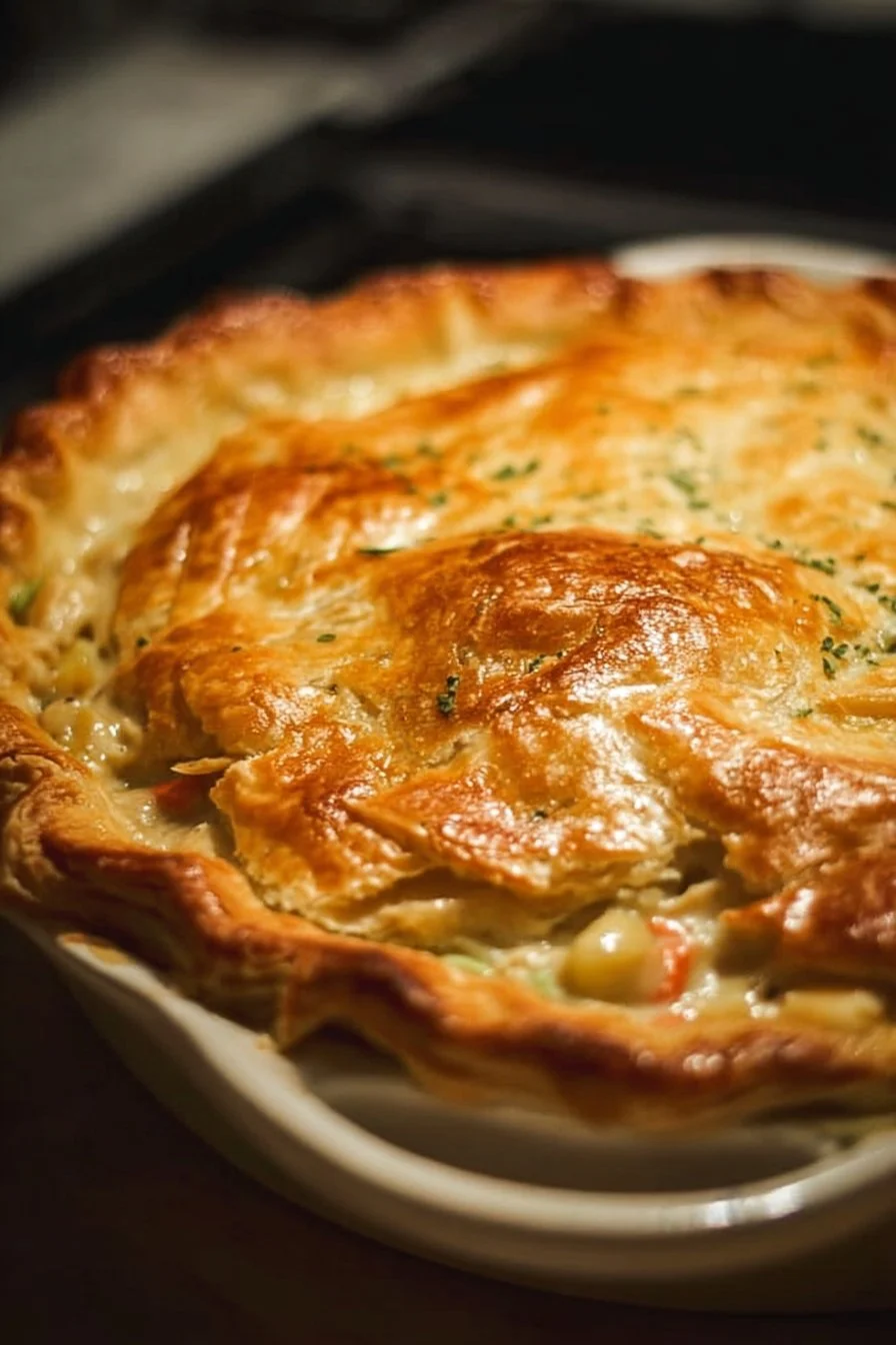 Chicken Pot Pie 2 Delicious homemade chicken pot pie with flaky crust and savory filling