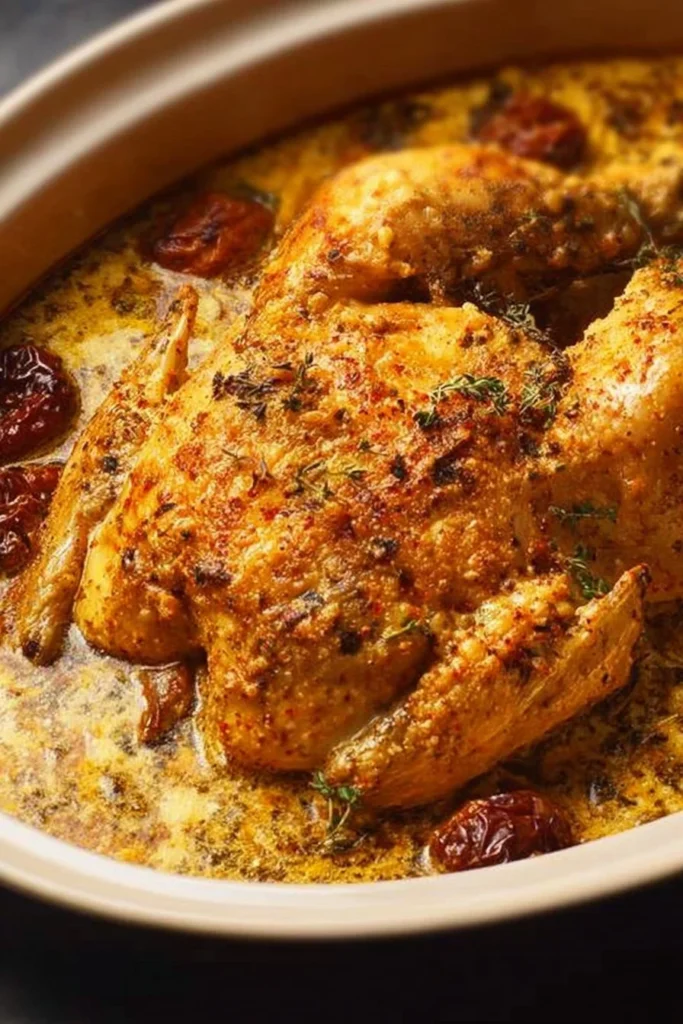 Crock Pot Marry Me Chicken served with herbs on a plate