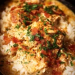 Bowl of Easy Slow Cooker Crack Chicken garnished with green onions