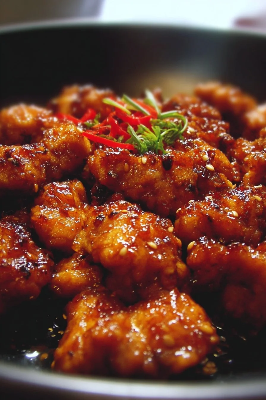 Firecracker Ground Chicken dish with spices and vegetables