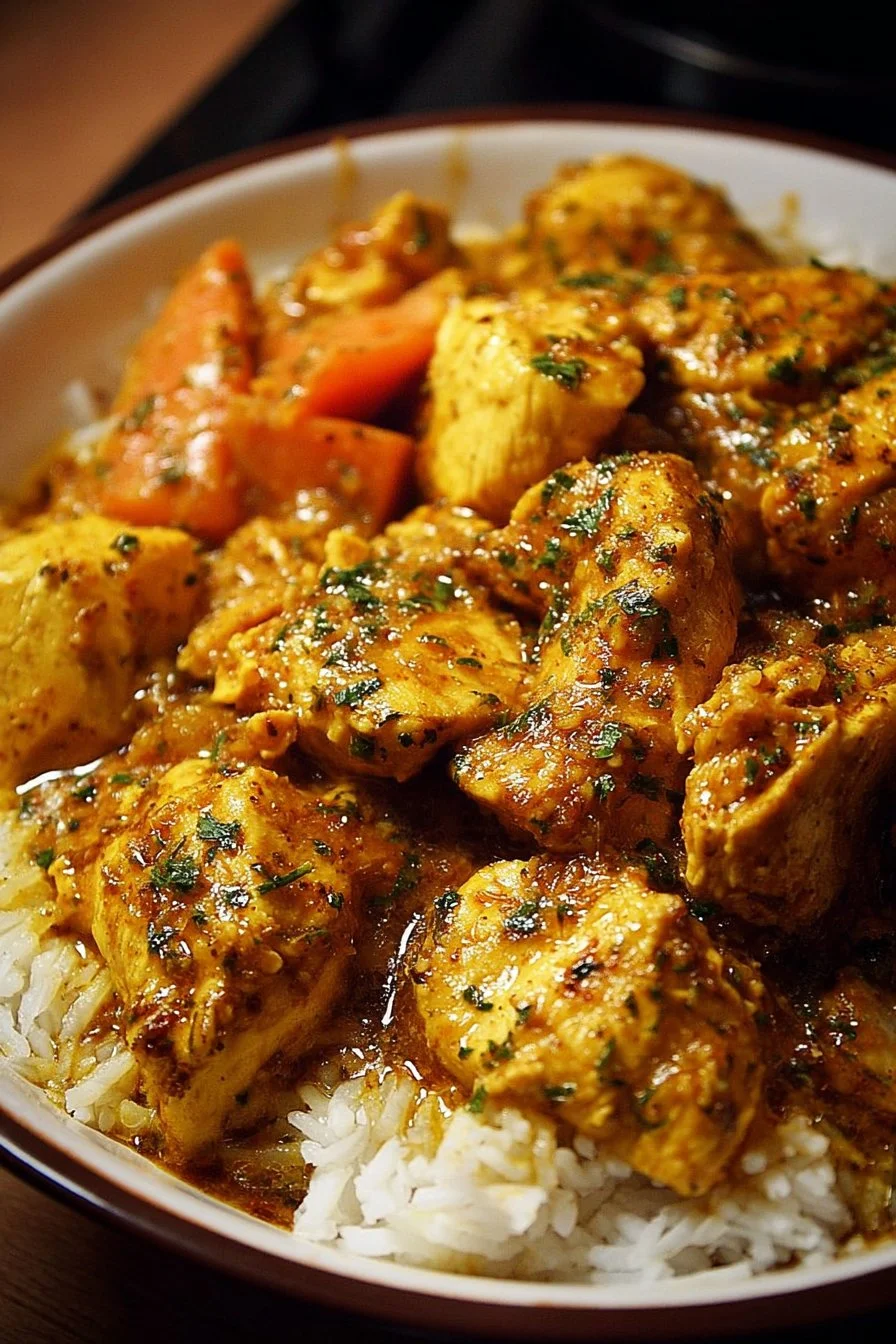 Garlic Butter Chicken 2 Delicious Garlic Butter Chicken served with herbs and spices.