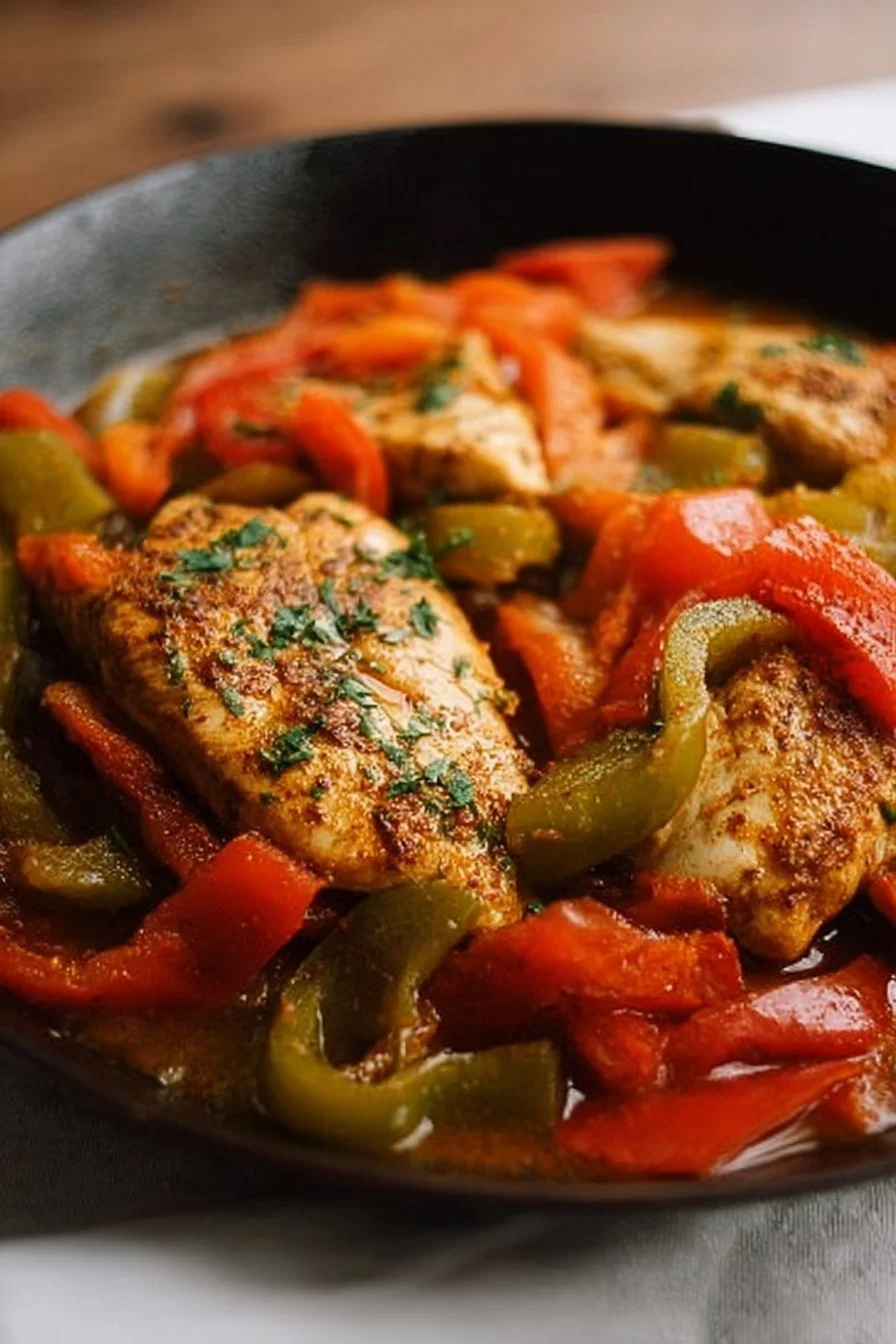 Keto Chicken and Peppers dish, a low-carb and flavorful meal option.
