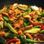 One-pan teriyaki chicken stir fry with vibrant vegetables and flavorful sauce