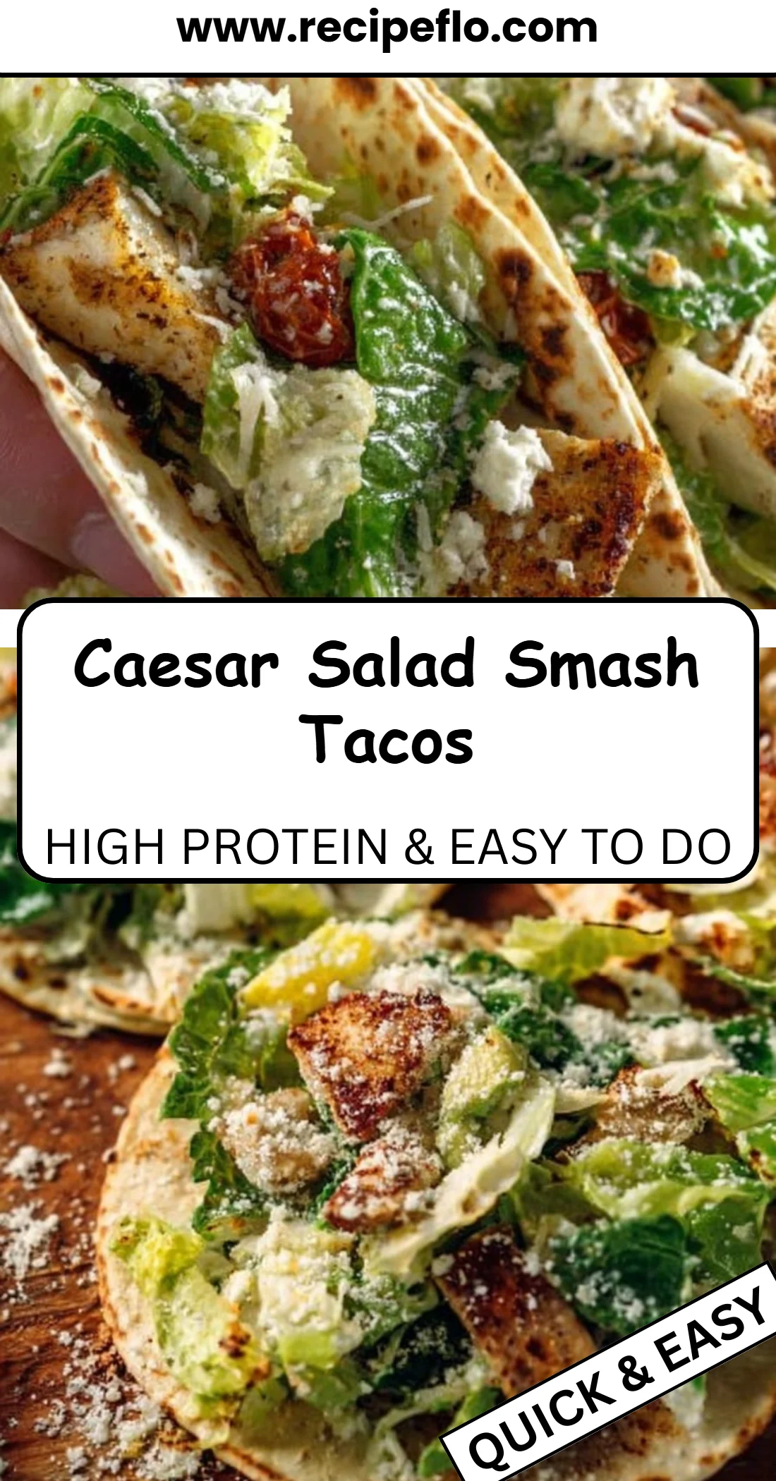 Caesar Salad Smash Tacos