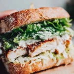 Delicious Chicken Caesar Sandwich with fresh ingredients and creamy dressing