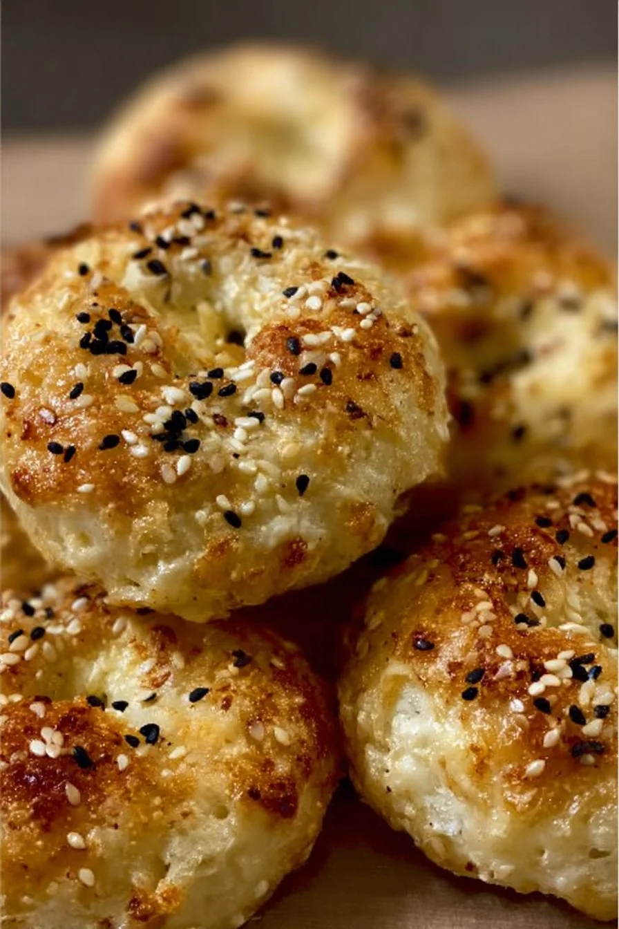 Delicious cottage cheese bagel bites topped with fresh ingredients