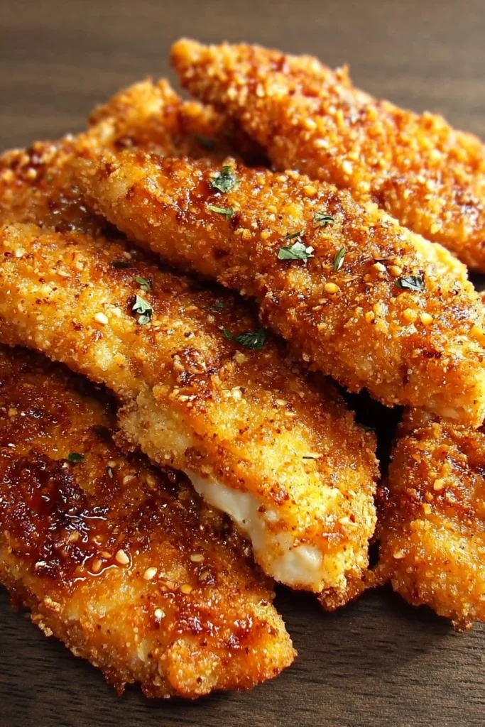 Delicious Crack Chicken Tenders served with dipping sauce
