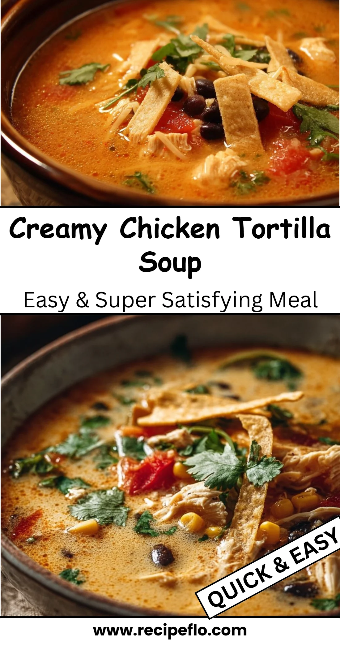 Creamy Chicken Tortilla Soup
