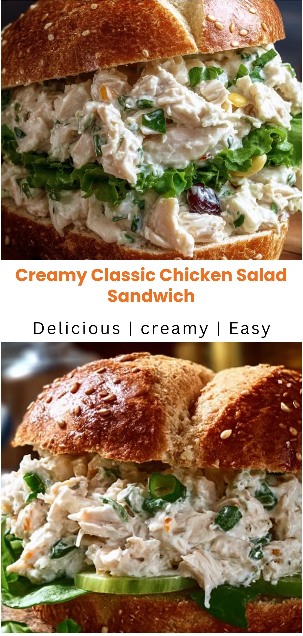 Creamy Classic Chicken Salad Sandwich 4 Creamy Classic Chicken Salad Sandwich