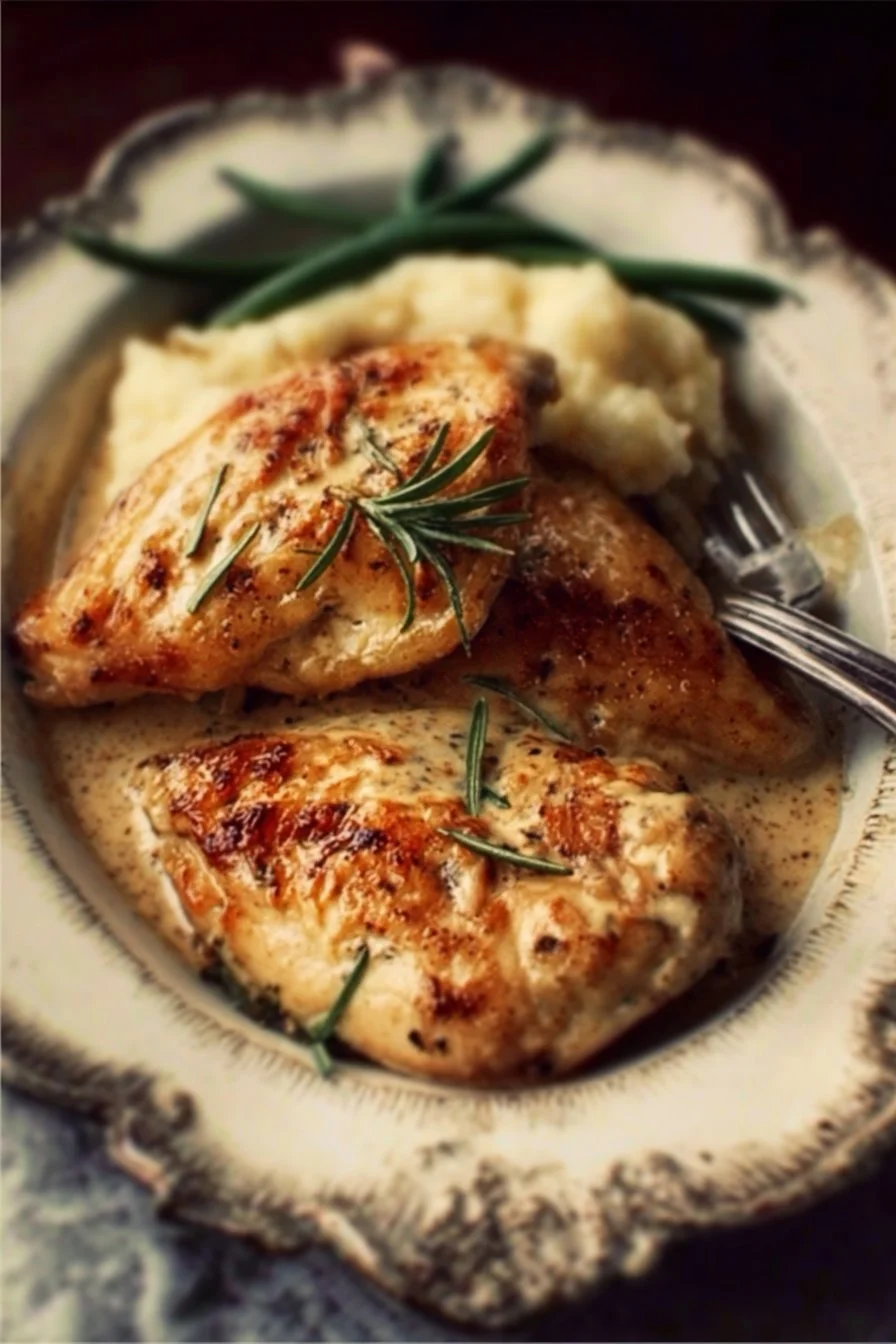Easy chicken dinner recipe with ingredients and serving suggestions