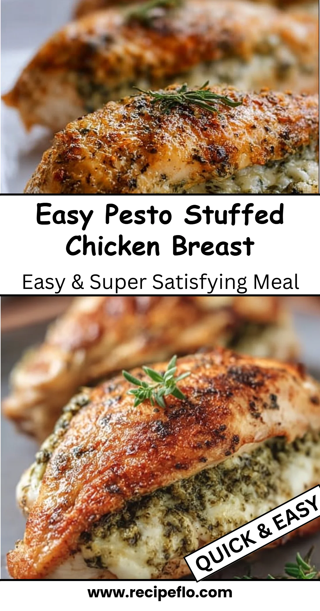 Easy Pesto Stuffed Chicken Breast 4 Easy Pesto Stuffed Chicken Breast