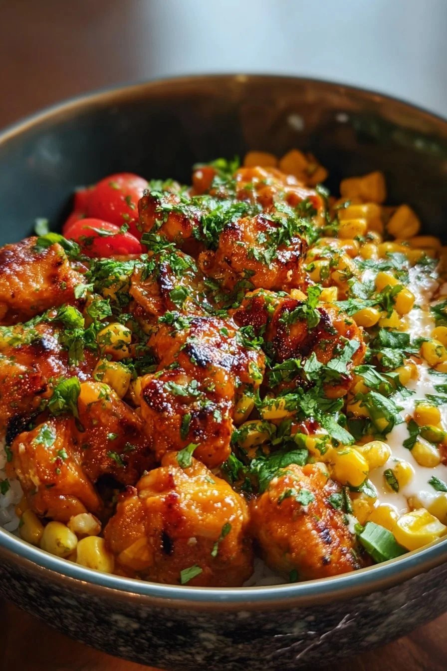 Easy Street Corn Chicken Bowl 3 Delicious Easy Street Corn Chicken Bowl with vibrant ingredients