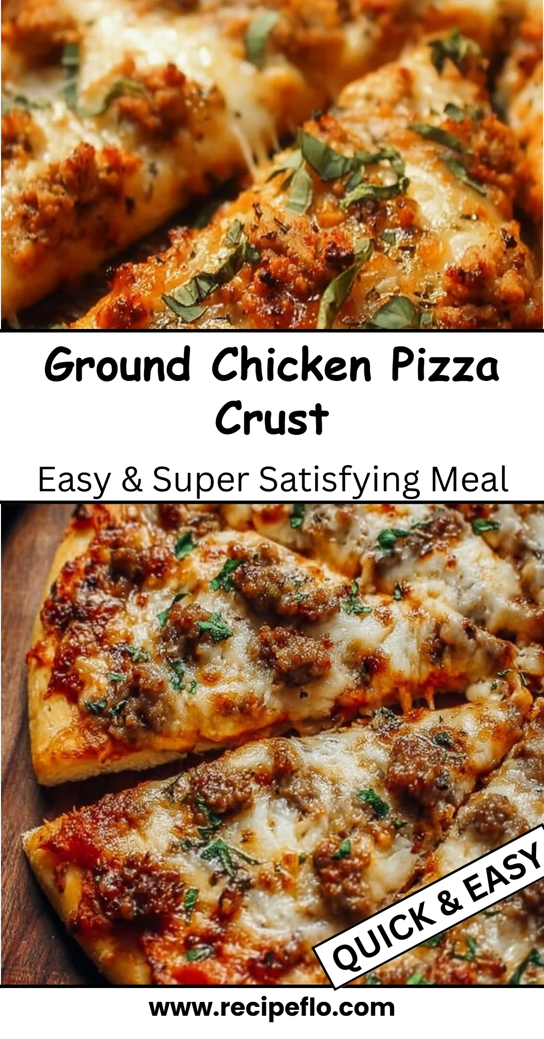 Ground Chicken Pizza Crust