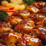 Hawaiian Chicken Sheet Pan with vibrant vegetables and pineapple glaze.