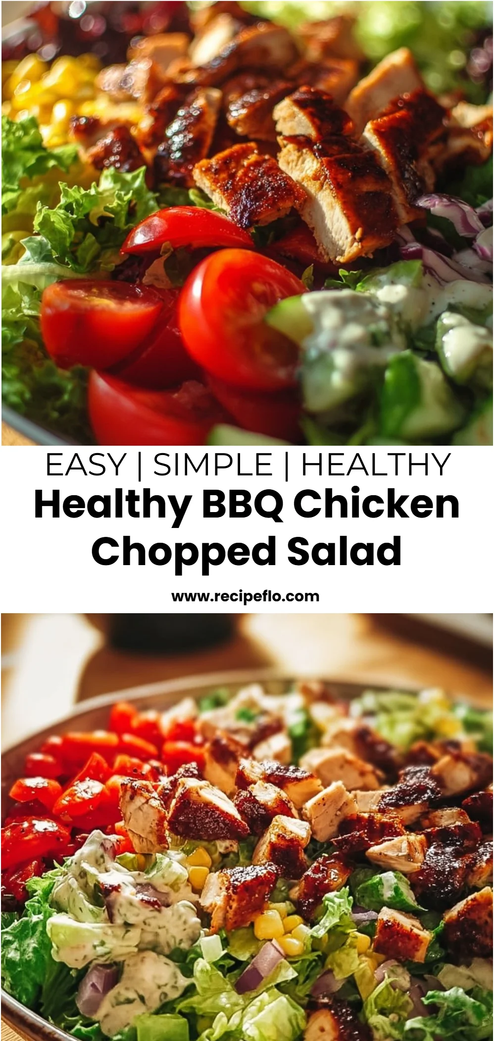 Healthy BBQ Chicken Chopped Salad