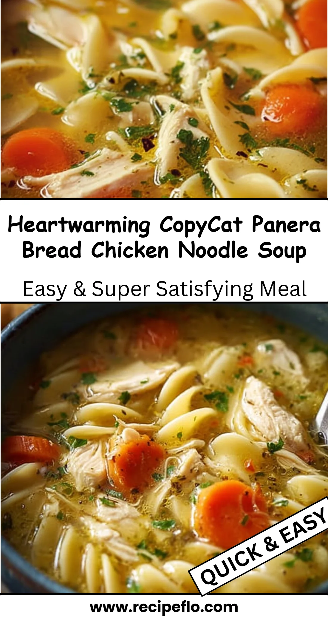 Heartwarming CopyCat Panera Bread Chicken Noodle Soup