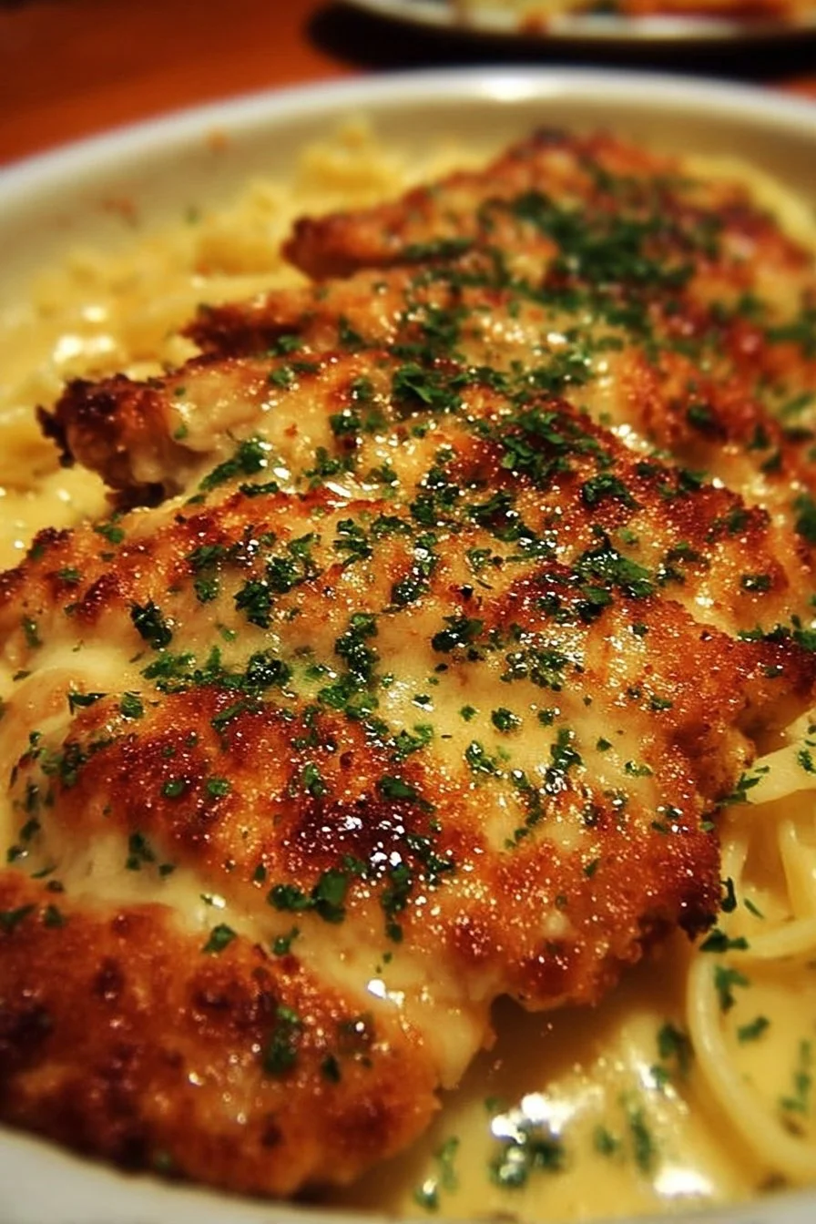 Longhorn Steakhouse Parmesan Chicken 3 Delicious Longhorn Steakhouse Parmesan Chicken plated with garnishes