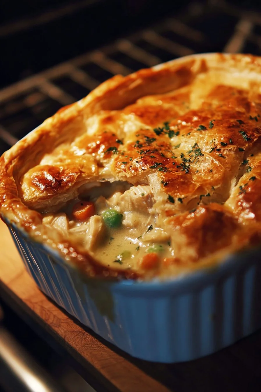 Rotisserie Chicken Pot Pie Casserole 3 Delicious Rotisserie Chicken Pot Pie Casserole topped with flaky crust