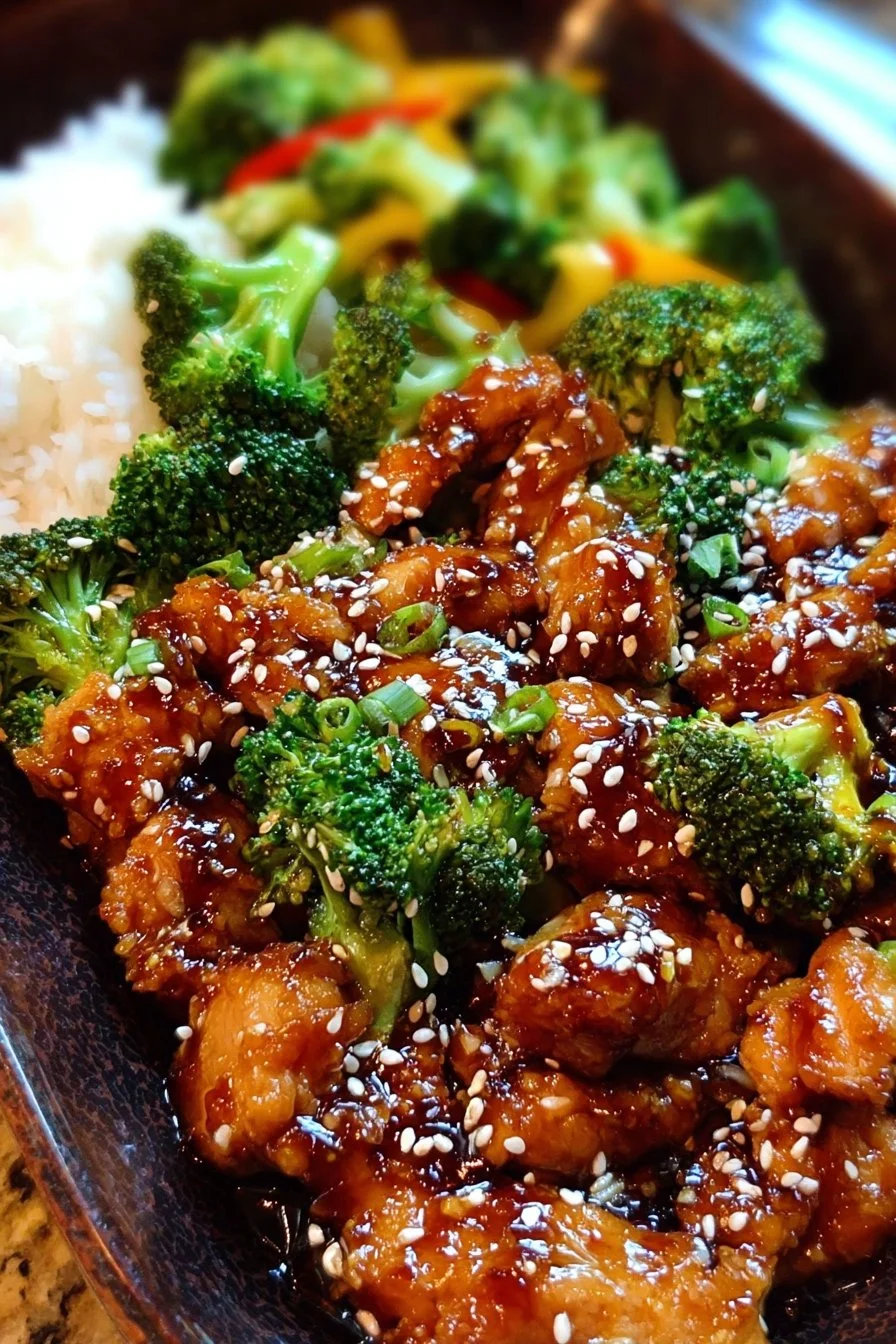 Sheet Pan Teriyaki Ginger Sesame Chicken & Broccoli 3 Sheet Pan Teriyaki Ginger Sesame Chicken and Broccoli dish