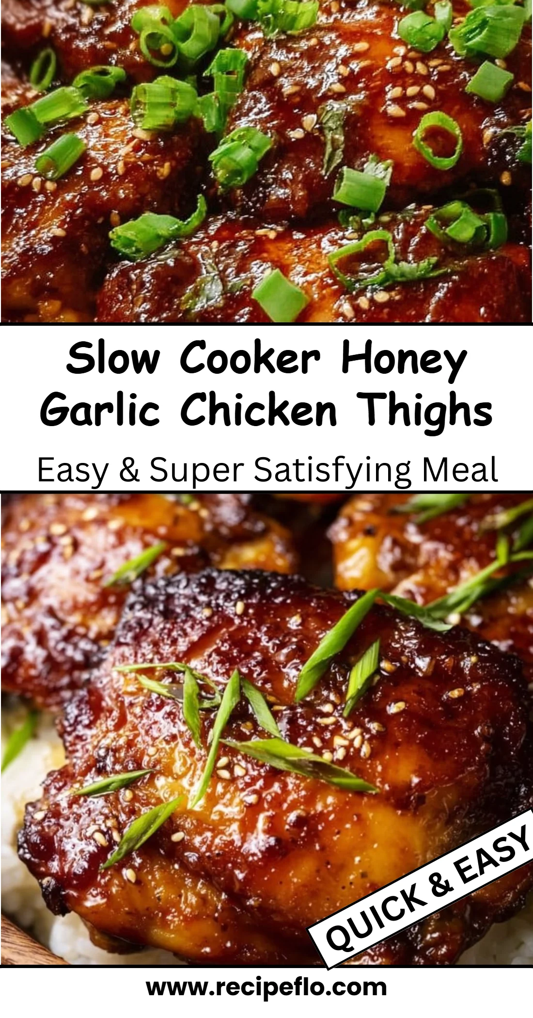 Slow Cooker Honey Garlic Chicken Thighs