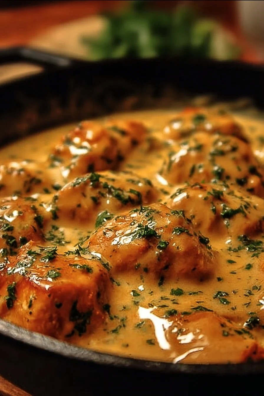 Delicious Texas Roadhouse Butter Chicken Skillet served with vegetables